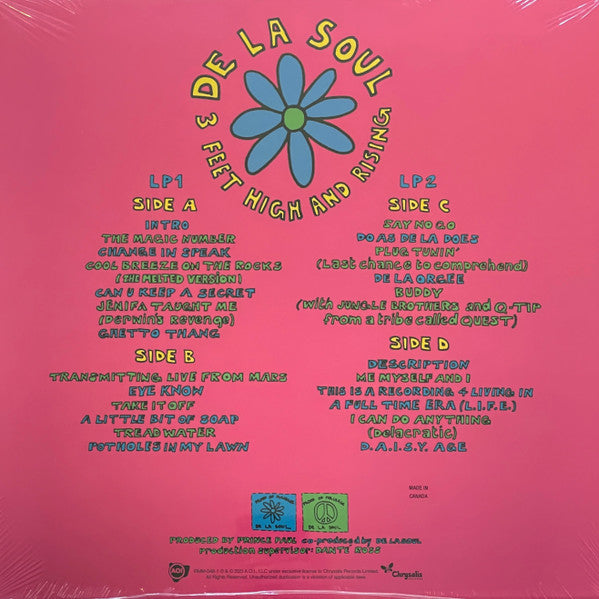 DE LA SOUL - 3 FEET HIGH & RISING 2x LP