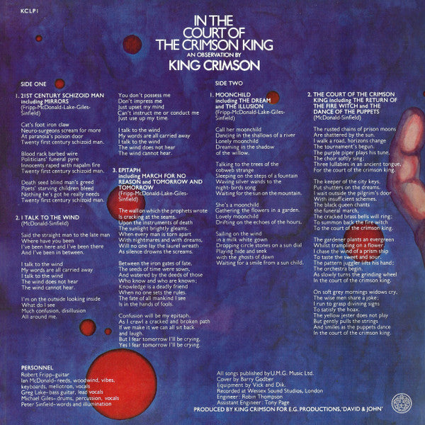 KING CRIMSON - IN THE COURT OF... LP