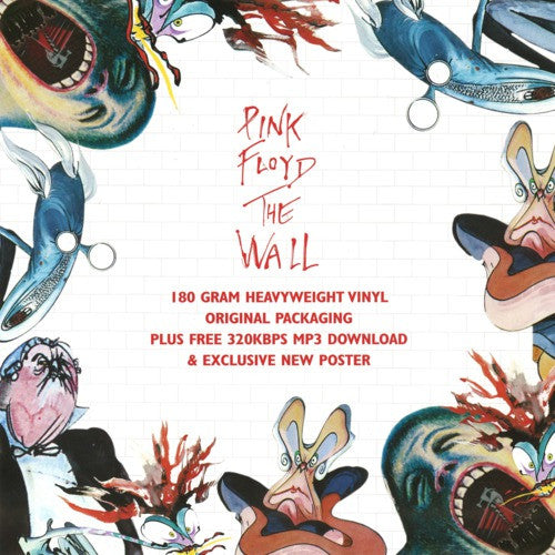 PINK FLOYD - THE WALL 2012 Vinyl LP with Lyric Poster + Large Sticker